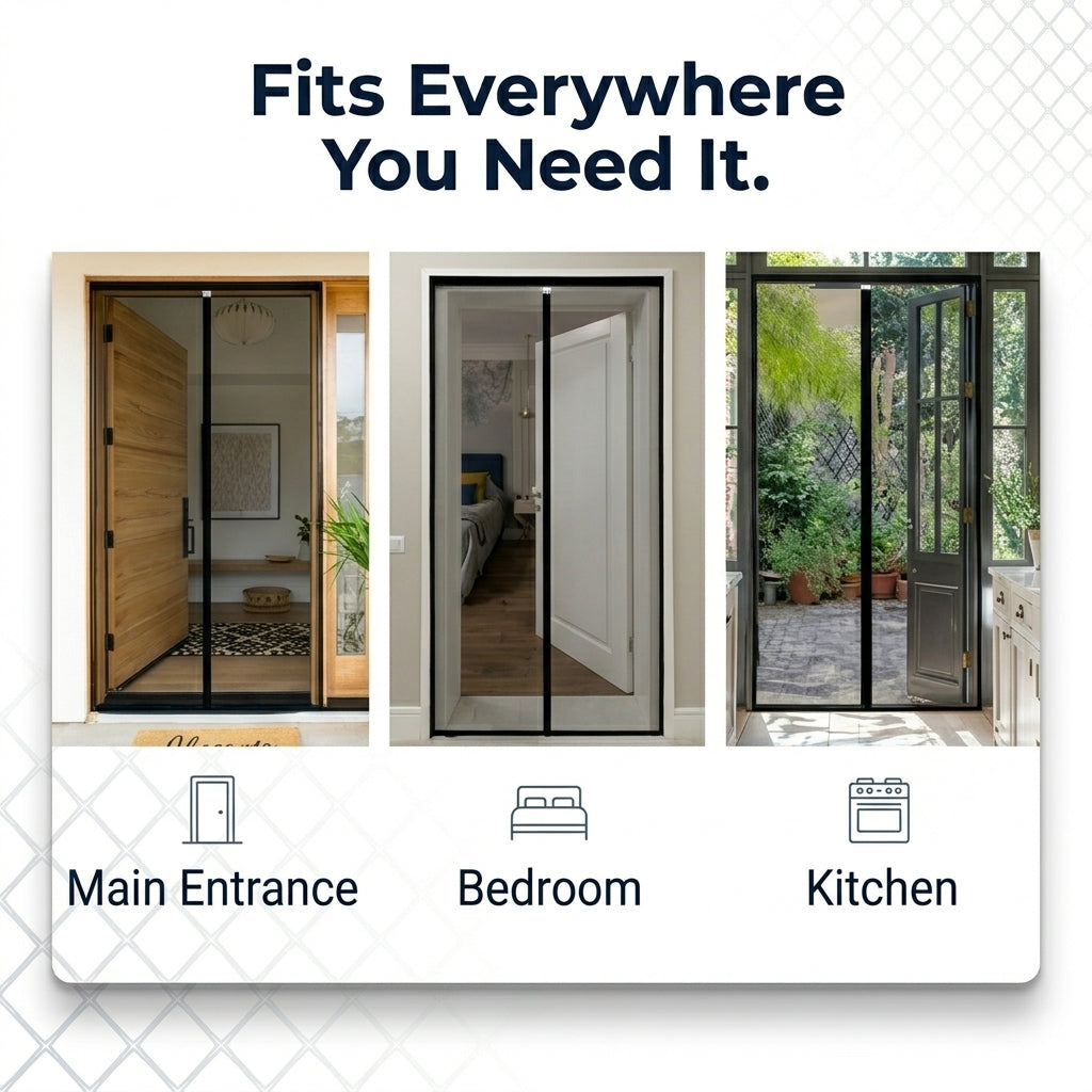 Premium Magnetic Mosquito Net for Doors