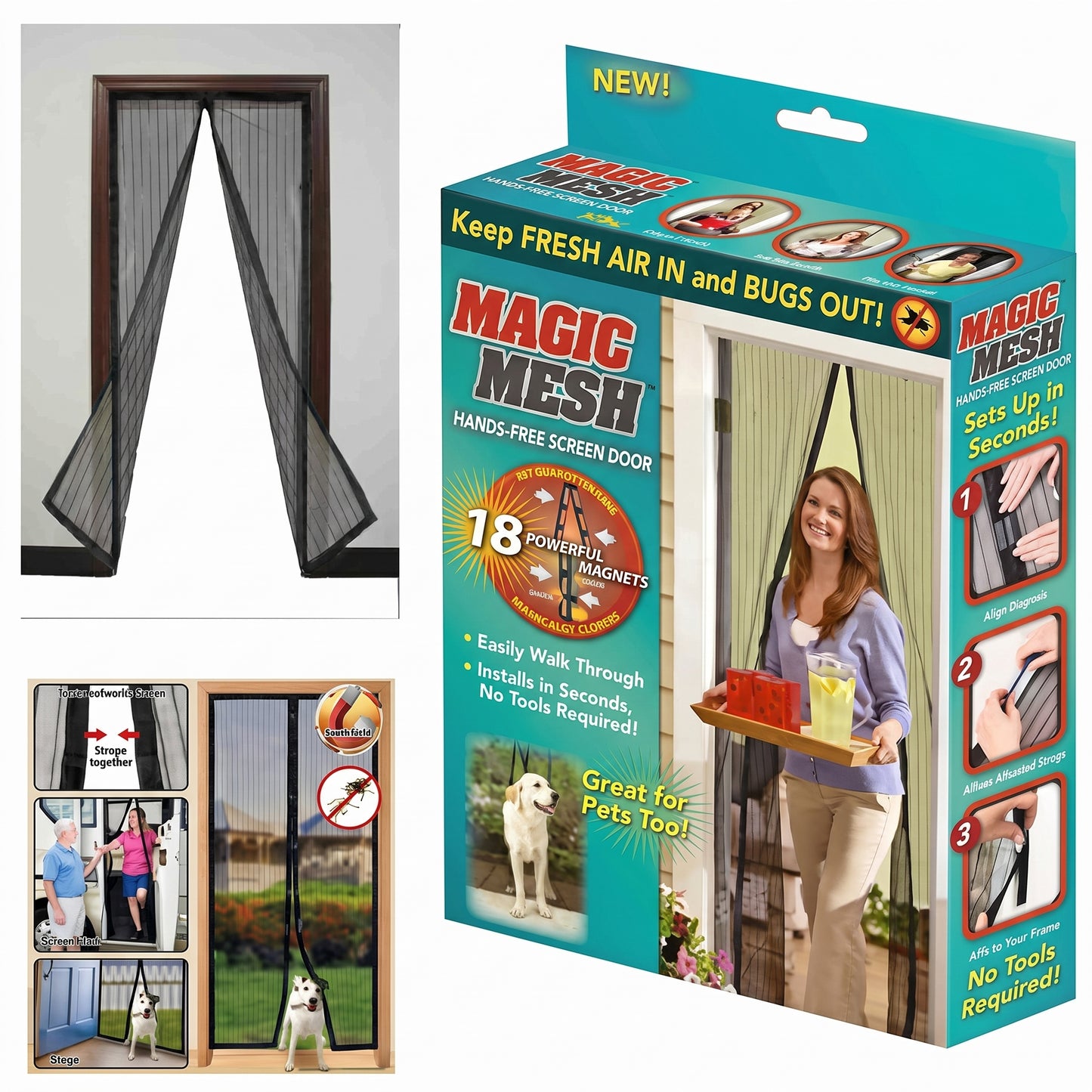 Premium Magnetic Mosquito Net for Doors