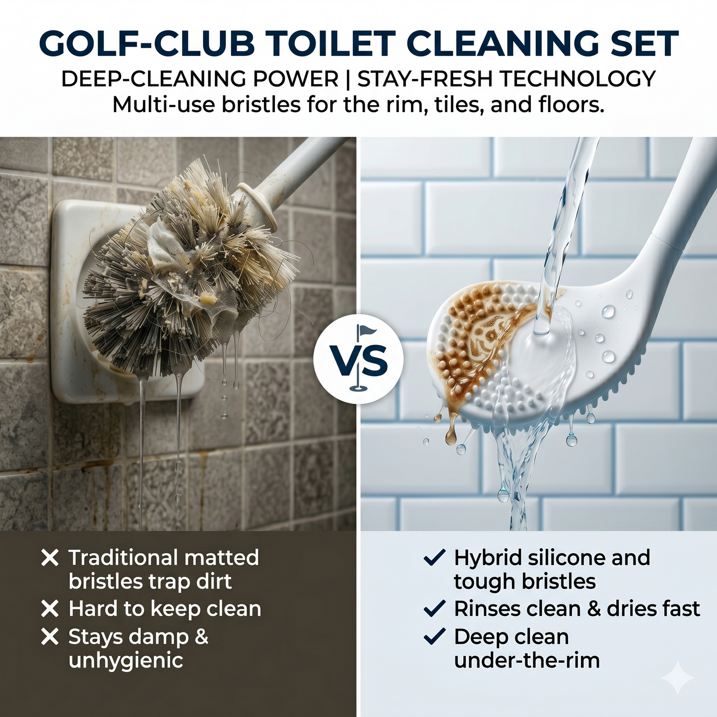 Golf Head Toilet Brush Buy 1 get 1 Fee
